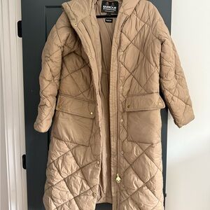 Barbour International Fibre Down coat. Rare Color Champaign.